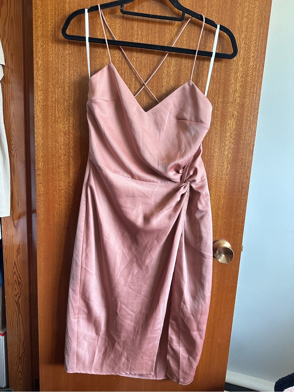 NBD/Revolve Strappy Satin Dress